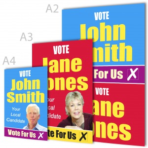 Election Posters A4, A3 & A2