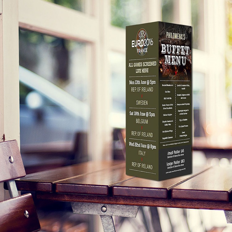 Laminated Table Talkers A3, A4, A5 | eColour Print