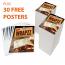 B4 Folded Menu Leaflet Deal with 30 Free A3 Posters