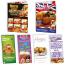 B4 Folded Menu Leaflet Deal with 30 Free A3 Posters