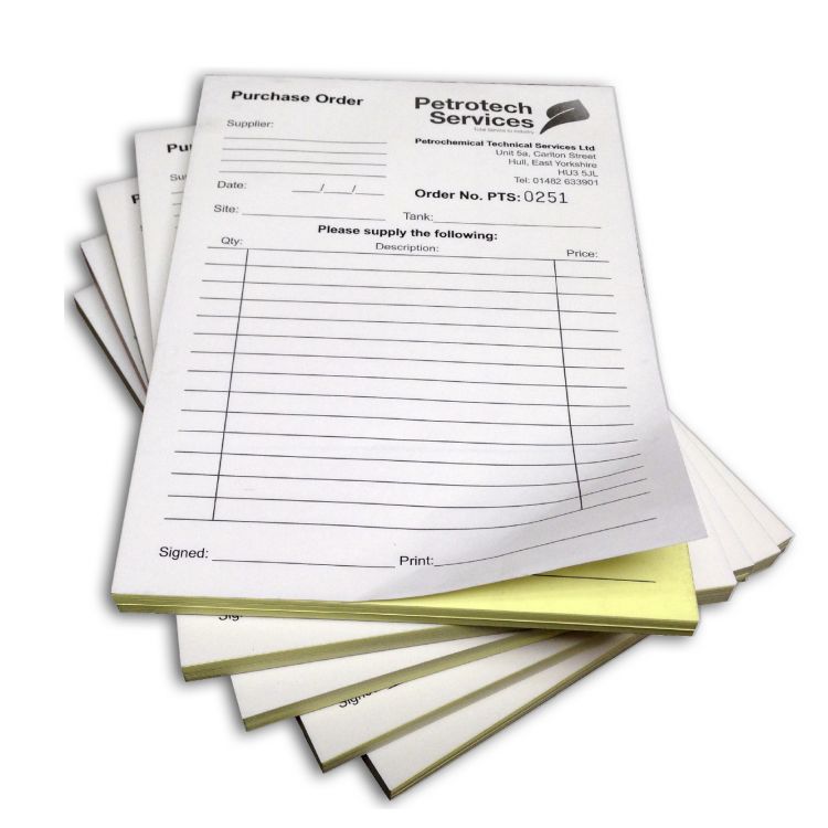 INVOICES / ORDERS / ESTIMATES 5 x A5 "FULL COLOUR" PRINTED DUPLICATE NCR PADS 