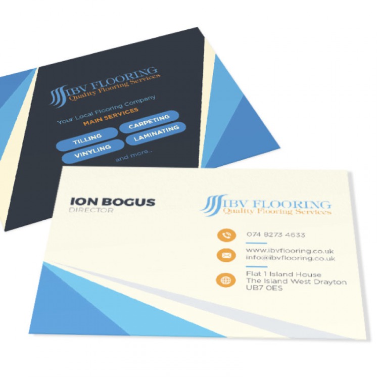 Ivory Business Cards On 350gms Ecolour Print